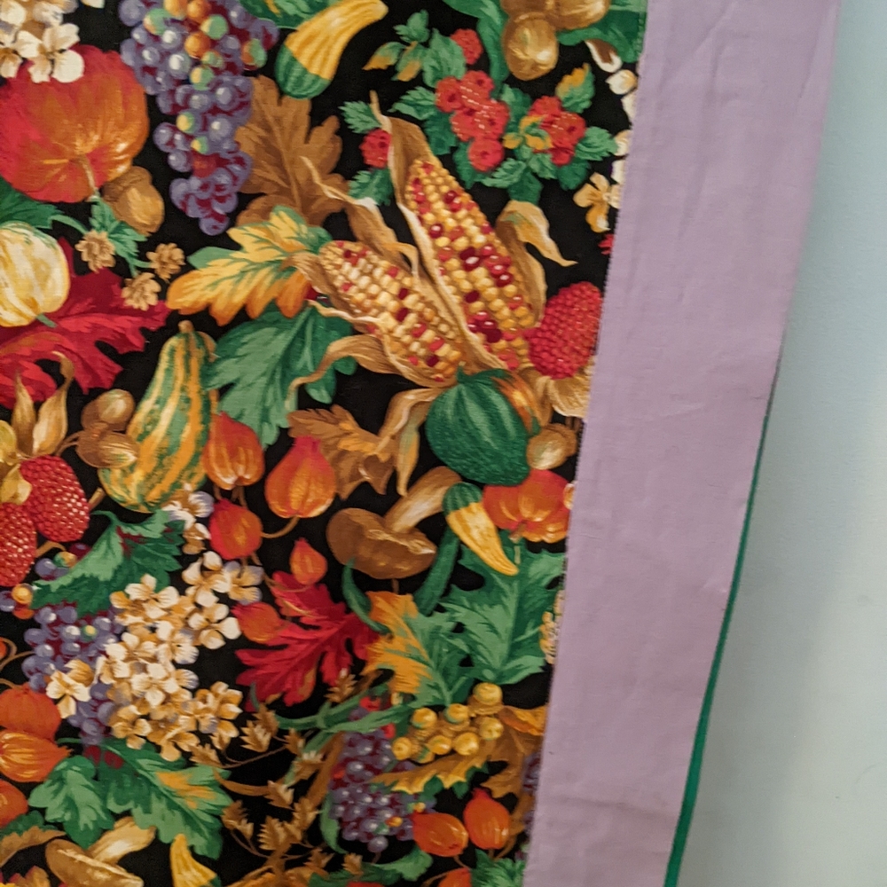 Fall/Harvest Themed Veggie Table Runner, 69 " Long x 16.5" Wide, Made in USA - Picture 4 of 7